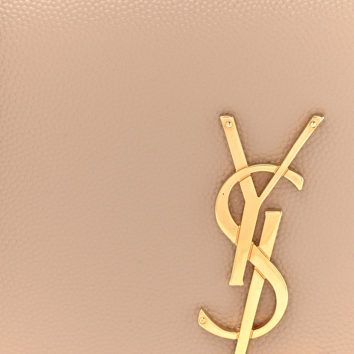 Saint Laurent Grain De Poudre Classic Monogram Kate Tassel Chain Wallet Dark Beige 8 of 11