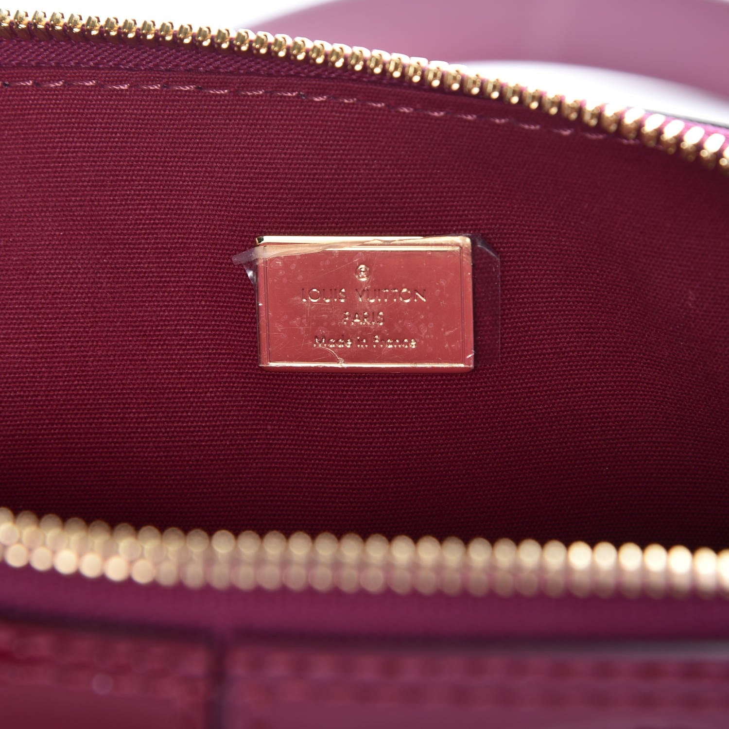 Louis Vuitton Patent Monogram Alma BB Magenta 7 of 8