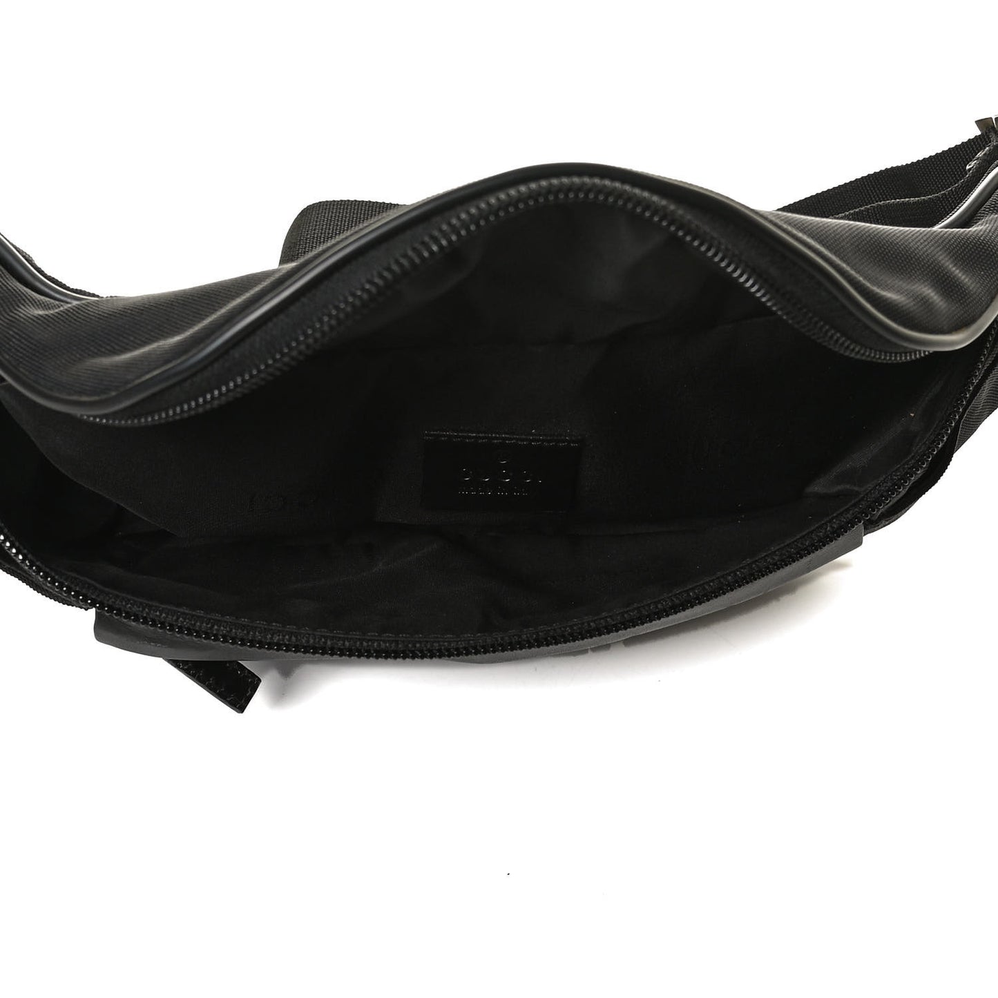 Canvas Calfskin Belt Bag Black