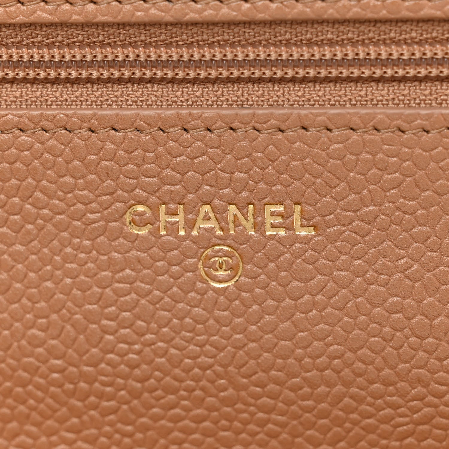 Chanel Caviar Quilted Golden Class Wallet On Chain WOC Beige 6 of 12