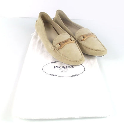 Prada Suede Loafers Driving Moccasins 40 Tan 4 of 7