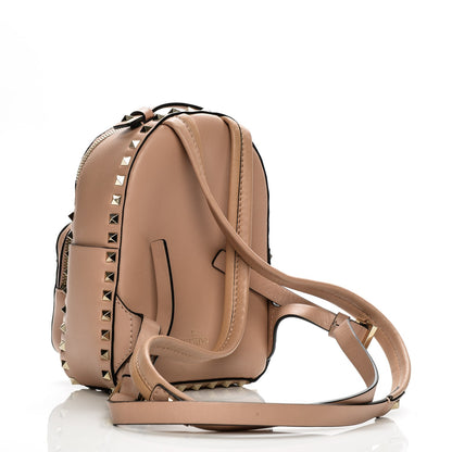 Valentino Garavani Calfskin Mini Rockstud Backpack Soft Noisette 3 of 8