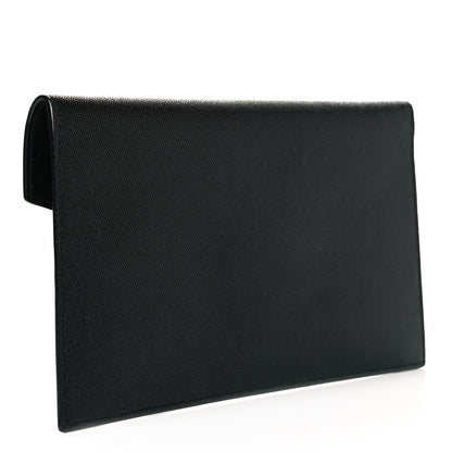 Saint Laurent Grain De Poudre Uptown Pouch Black 3 of 8