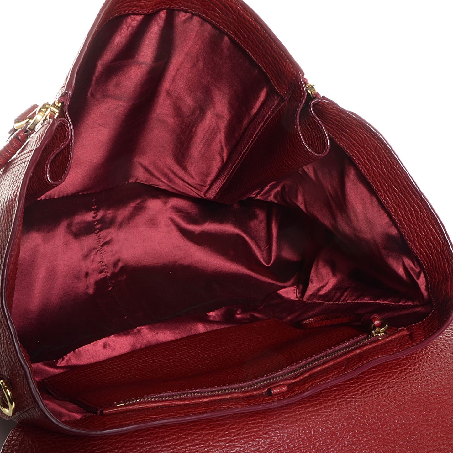 3.1 Leather Large Pashli Satchel Crimson