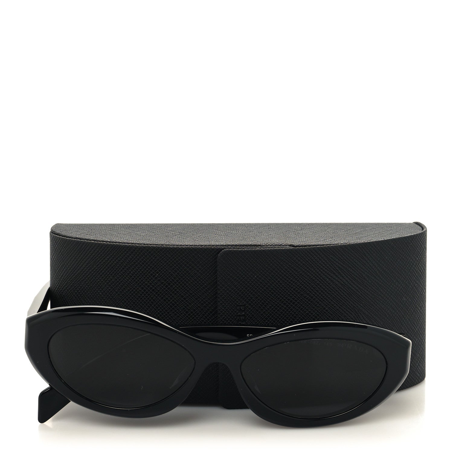 Prada Acetate Oval Sunglasses SPR 26Z Black 7 of 7