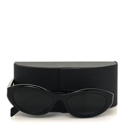 Prada Acetate Oval Sunglasses SPR 26Z Black 7 of 7