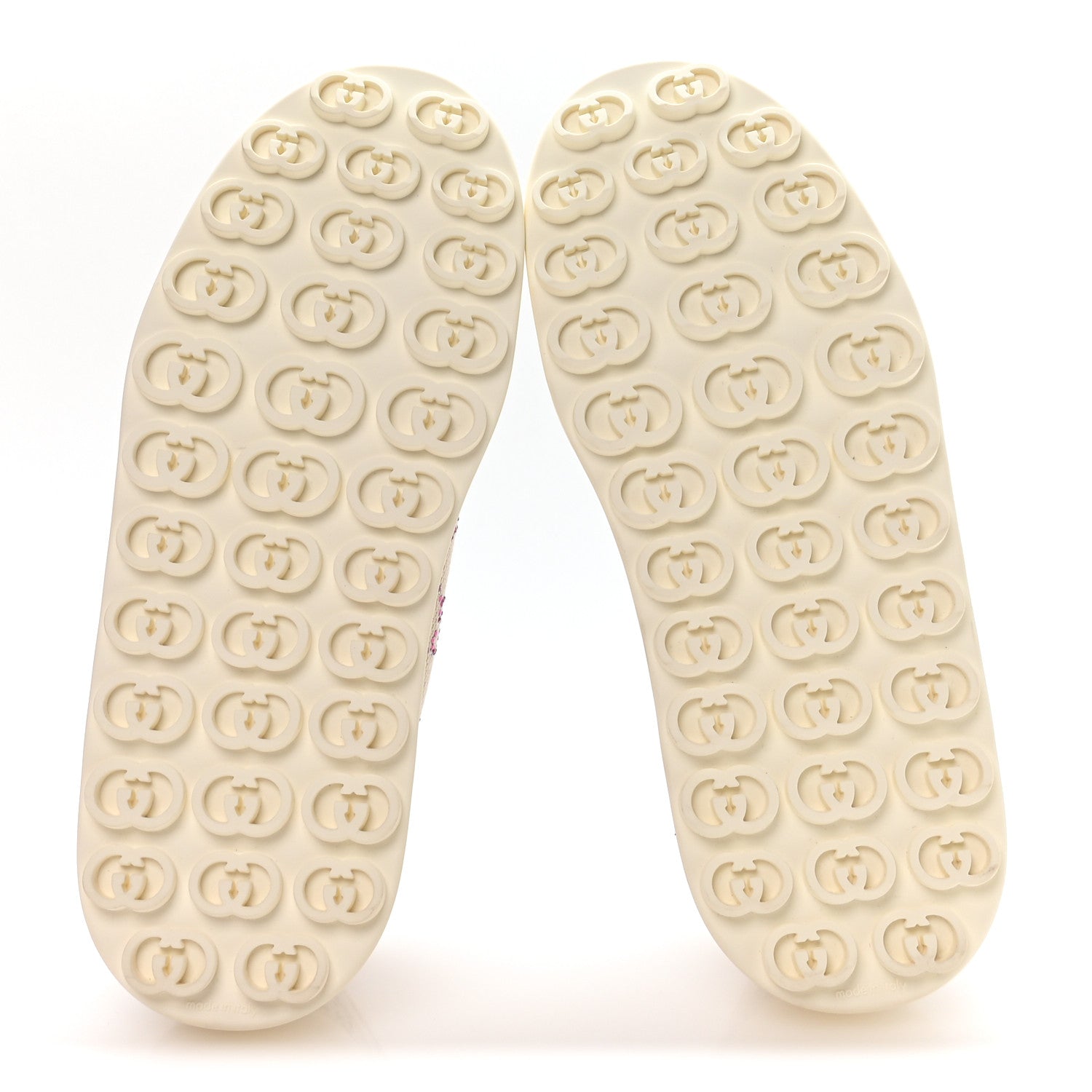 Gucci Canvas Lame Crystal GG Monogram Womens 1977 Tennis Platform 52mm Sneakers 38 Gardenia Silver Mystic White 6 of 9