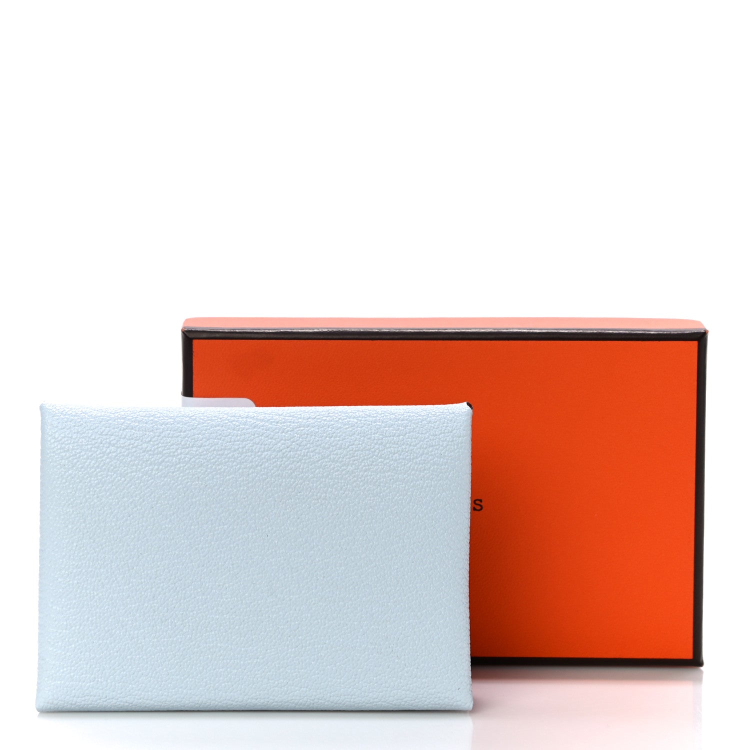 Hermes Chevre Mysore Verso Calvi Duo Card Case Bleu Brume Cuivre 9 of 9
