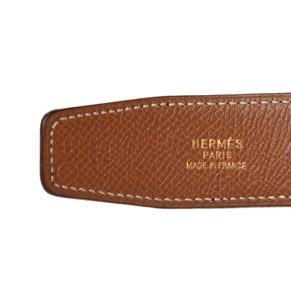 Hermes Box Epsom 32mm Belt Strap 70 Black Gold 5 of 8