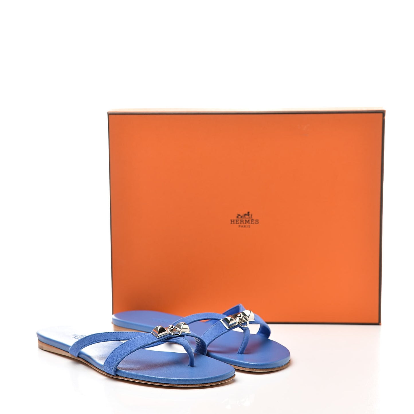 Suede Nappa Corfou Sandals 37 Bleu