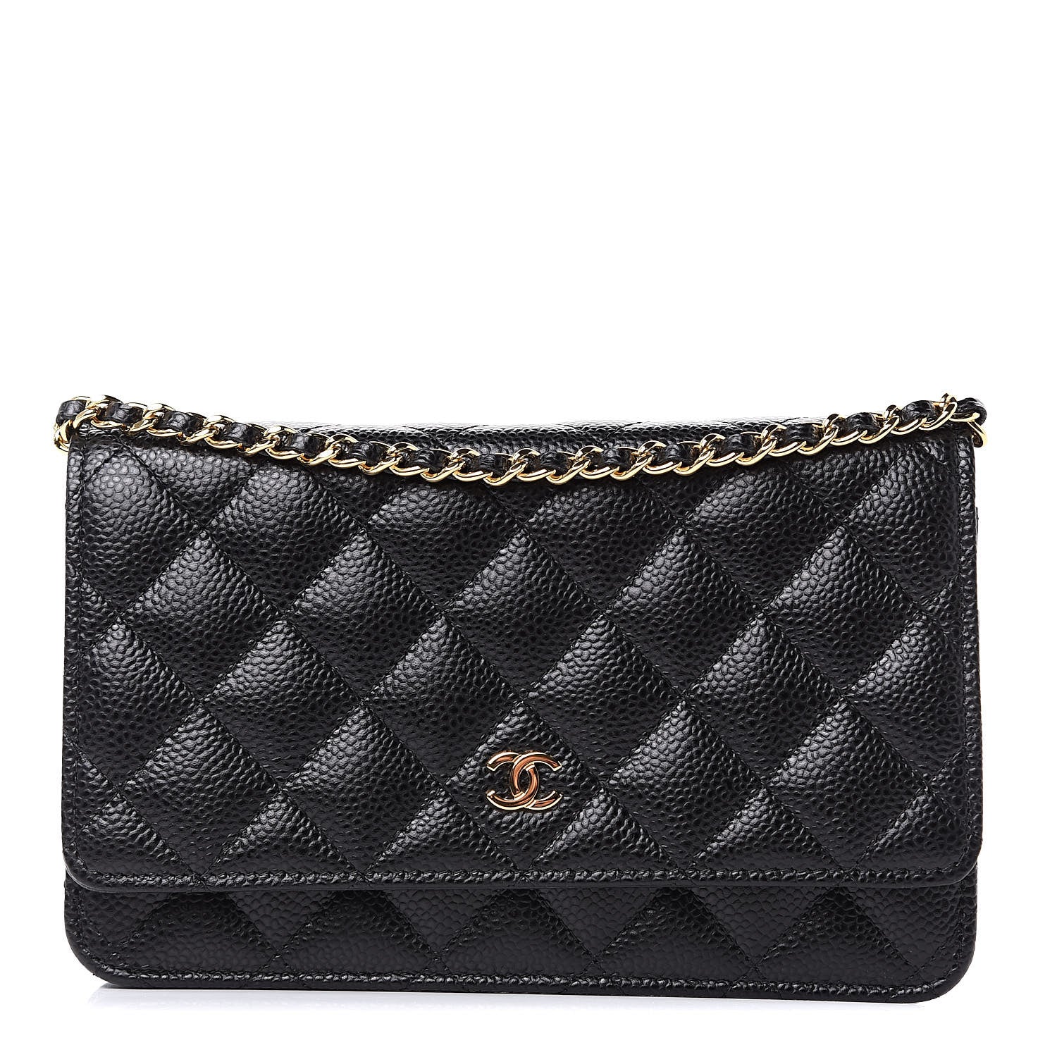 Chanel Caviar Quilted Wallet On Chain WOC Black 1 of 11