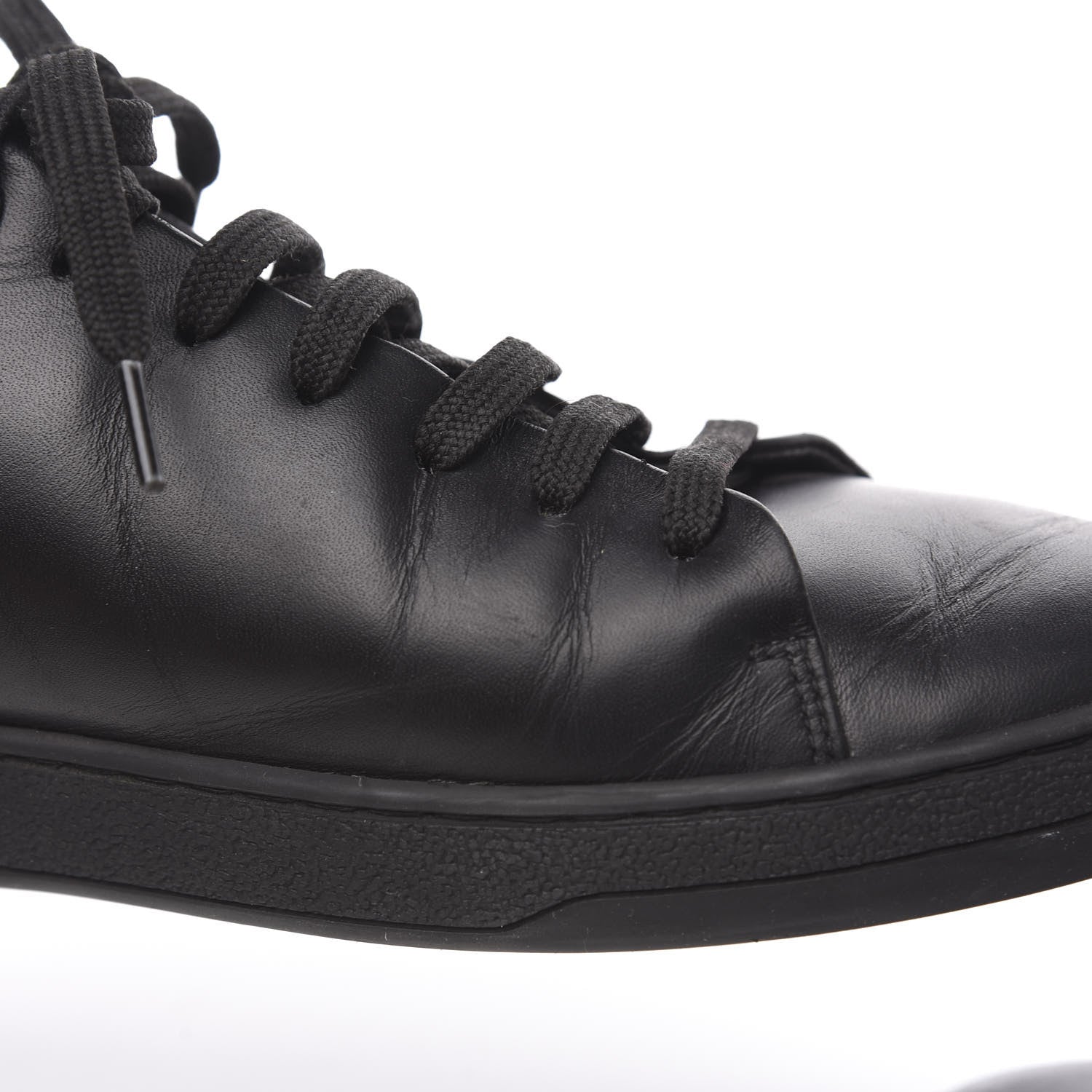 Louis Vuitton Calfskin Frontrow Sneakers 38 Black 12 of 13