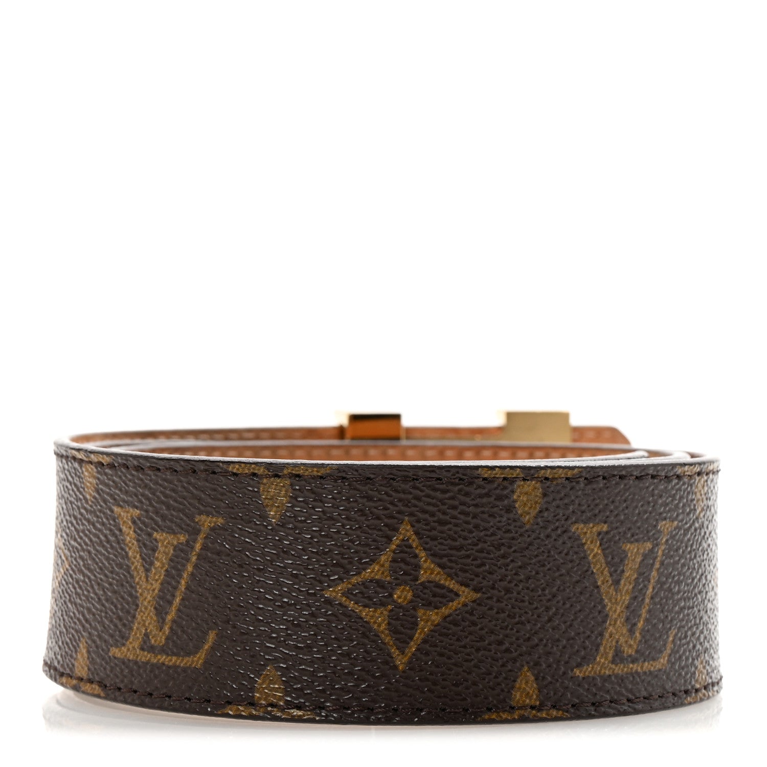 Louis Vuitton Calfskin Monogram 30mm LV Initiales Reversible Belt 80 32 Black 2 of 6