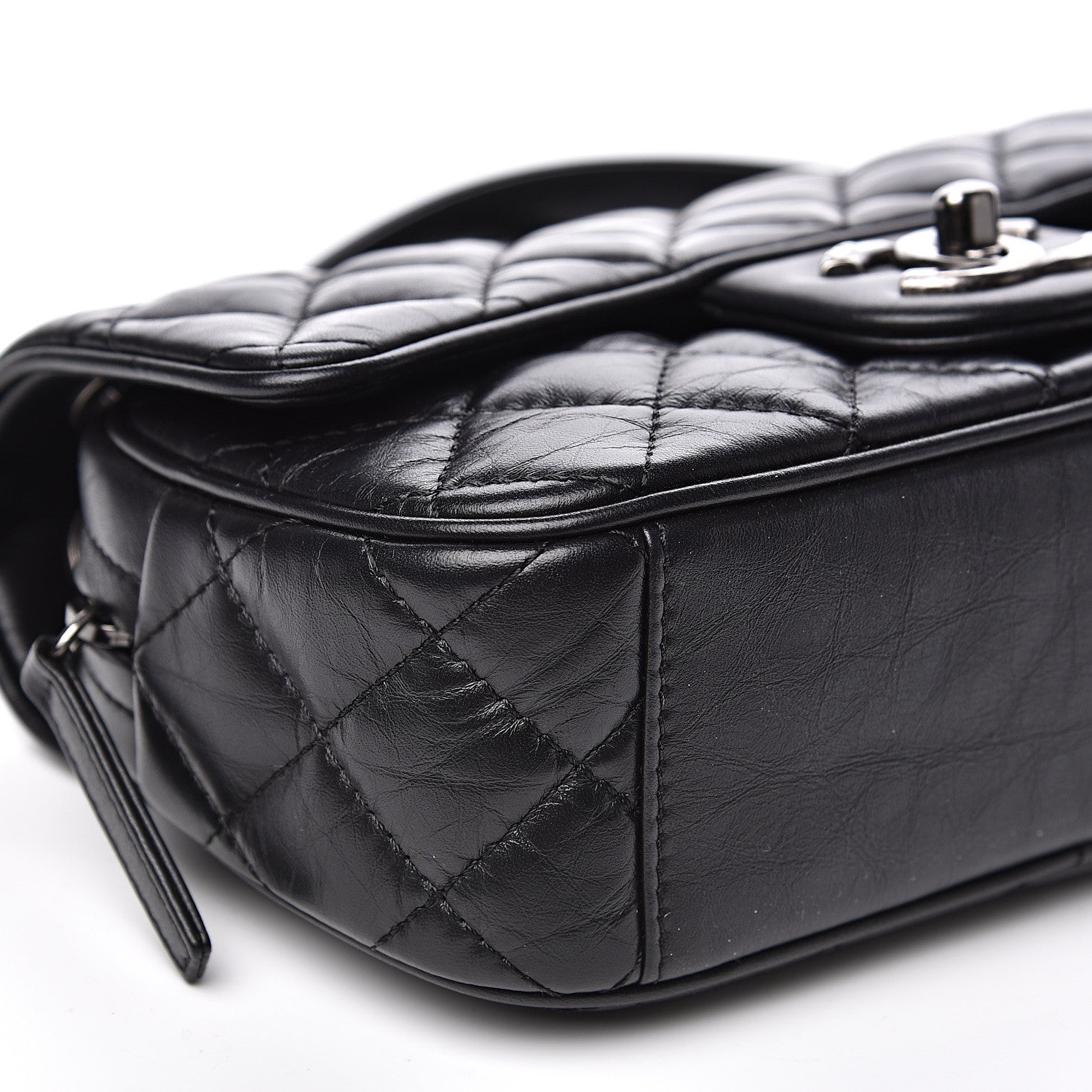 Chanel Aged Calfskin Quilted Small Easy Flap Black 8 of 9
