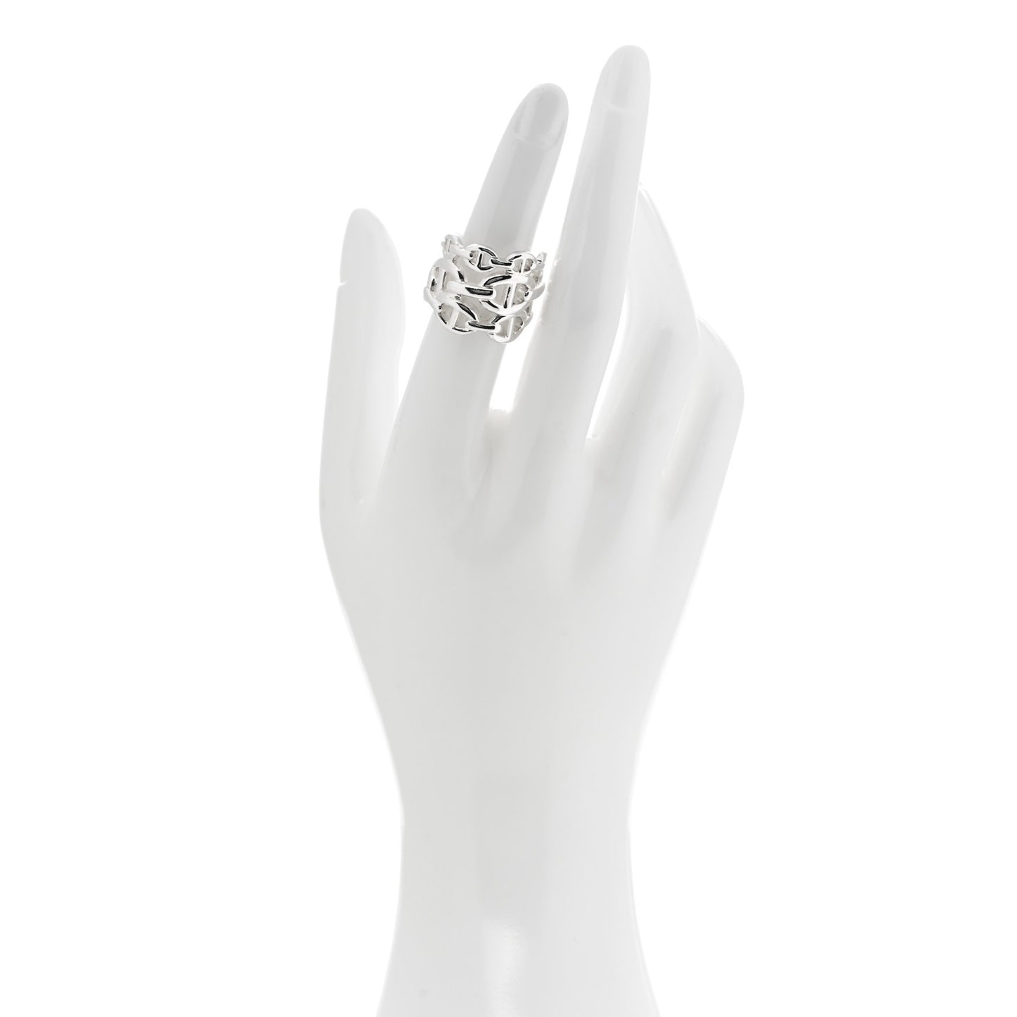 Sterling Silver GM Chaine d'Ancre Enchainee Band Ring 52 6
