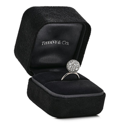 Tiffany 18K White Gold Diamond 12mm HardWear Ball Ring 52 6 6 of 6