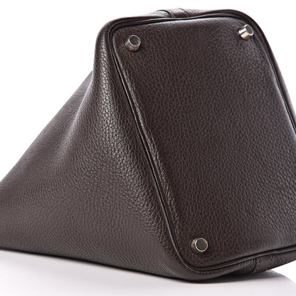 Hermes Taurillon Clemence Picotin 18 PM Chocolate 10 of 11