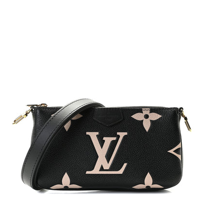 Louis Vuitton Empreinte Monogram Giant Multi Pochette Accessories Mini Pochette Black Beige 1 of 5