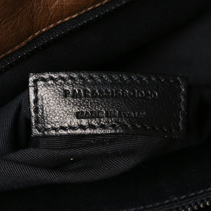 Saint Laurent Crinkled Calfskin Matelasse Monogram Medium Niki Chain Satchel Tan Brown 7 of 9