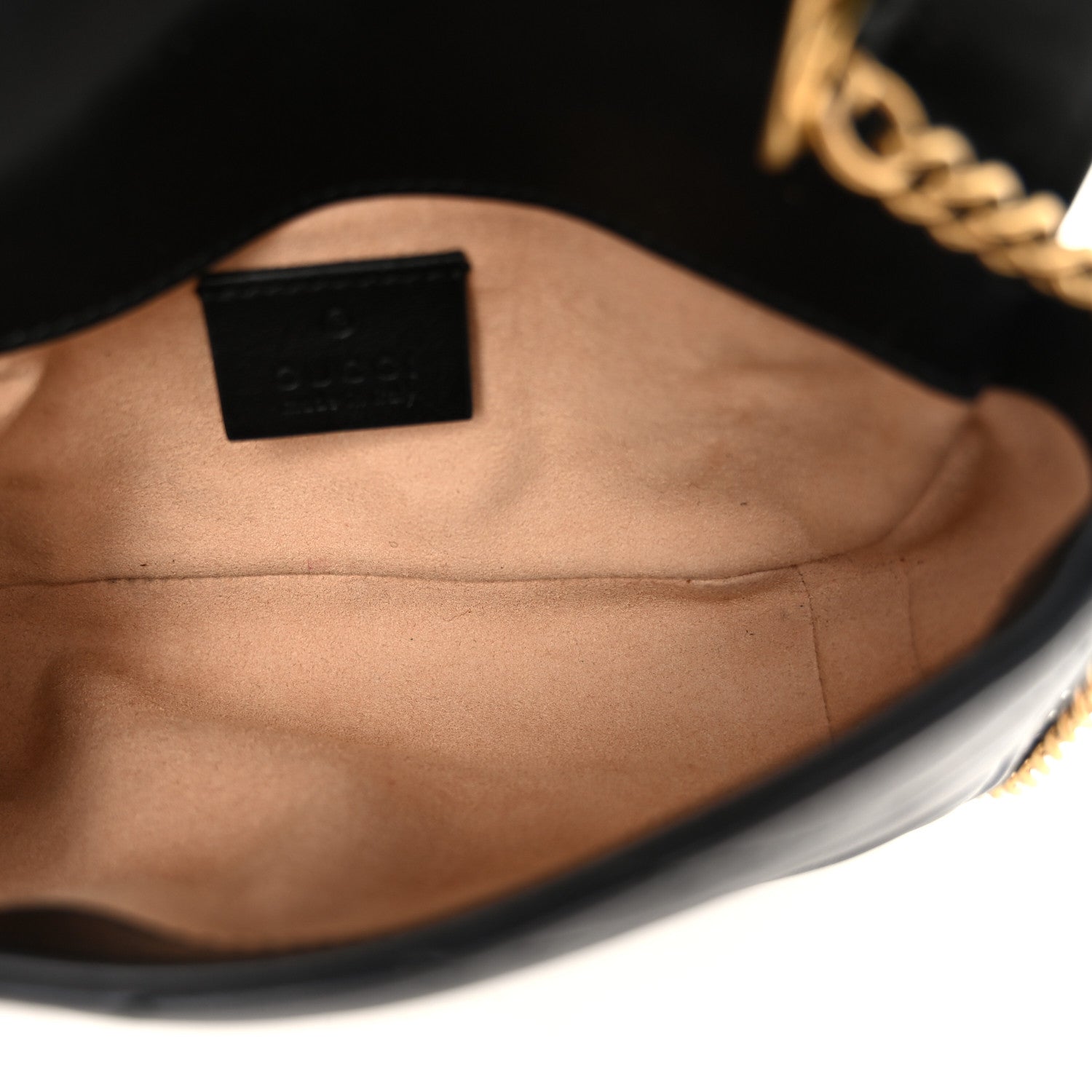 Gucci Calfskin Matelasse Super Mini GG Marmont Shoulder Bag Black 5 of 10