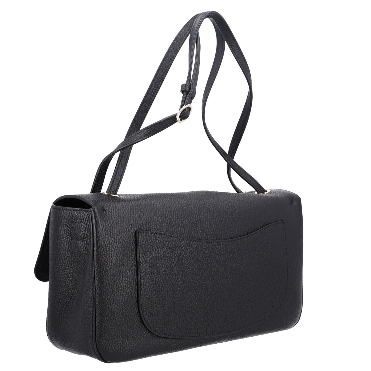Grained Calfskin Small Souplissimo Maxi Flap Black