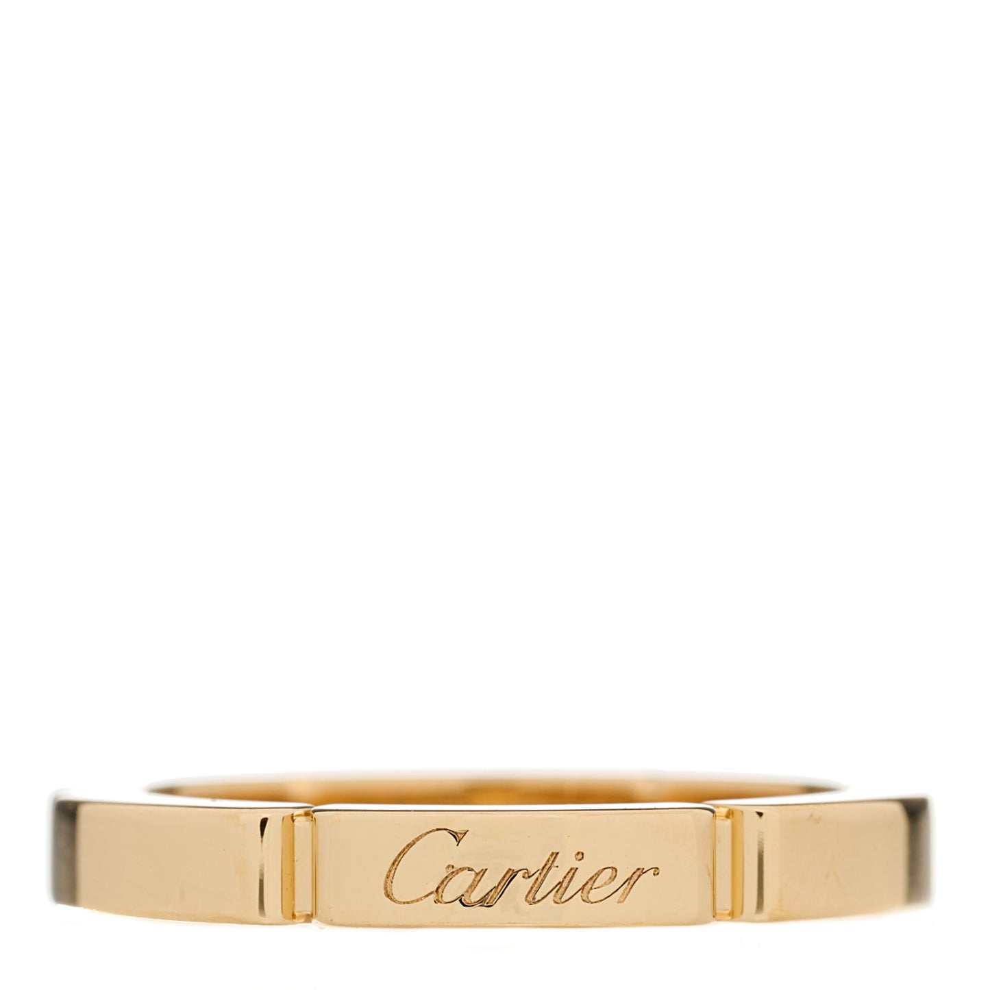 18K Yellow Gold 2.5mm Maillon Panthere Wedding Band Ring 47 4