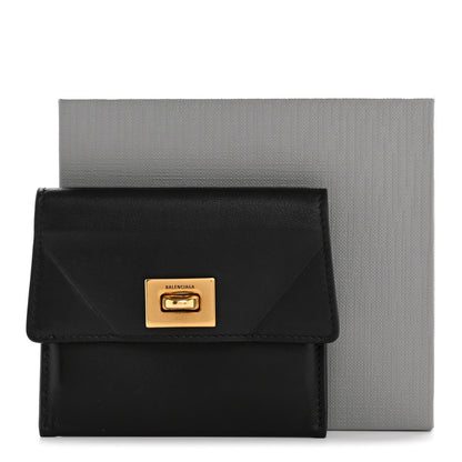 Balenciaga Natural Smooth Calfskin Rodeo Flap Wallet Black 9 of 9