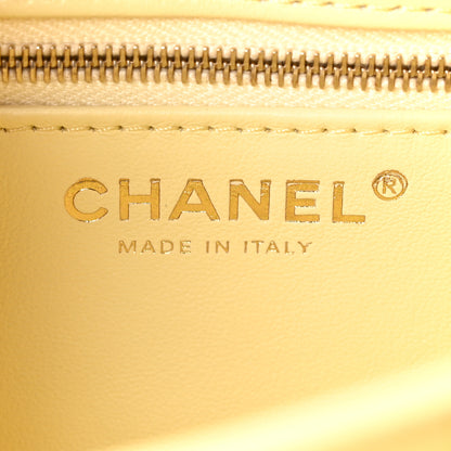 Chanel Lambskin Quilted Small Trendy Chain CC Dual Handle Flap Bag Yellow 10 of 21