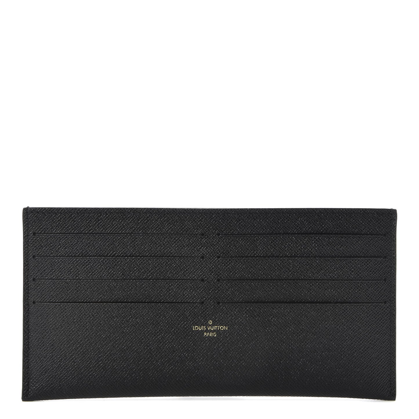 Calfskin Felicie Chain Wallet Card Holder Insert Black