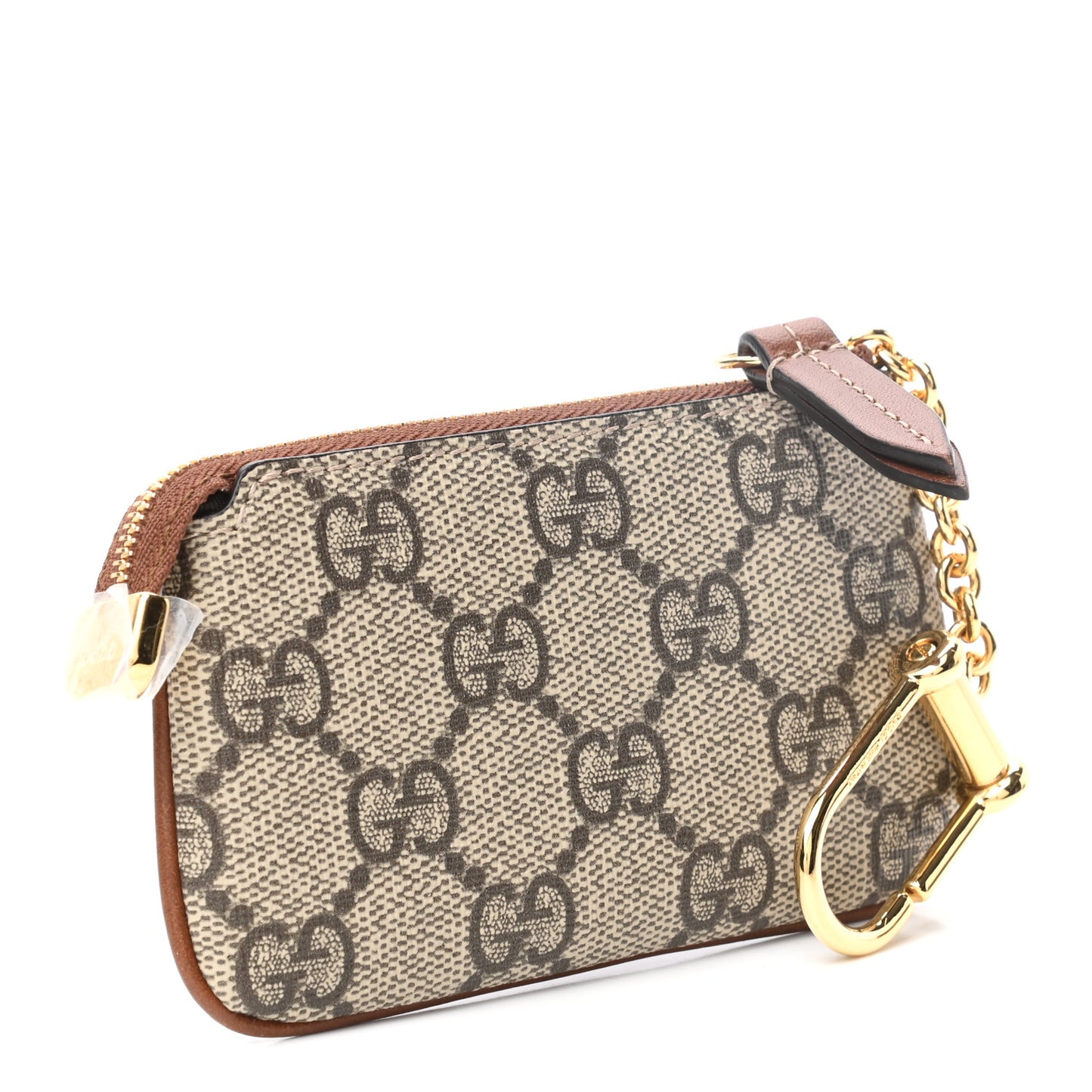 GG Supreme Monogram Key Case Beige Ebony Cuir