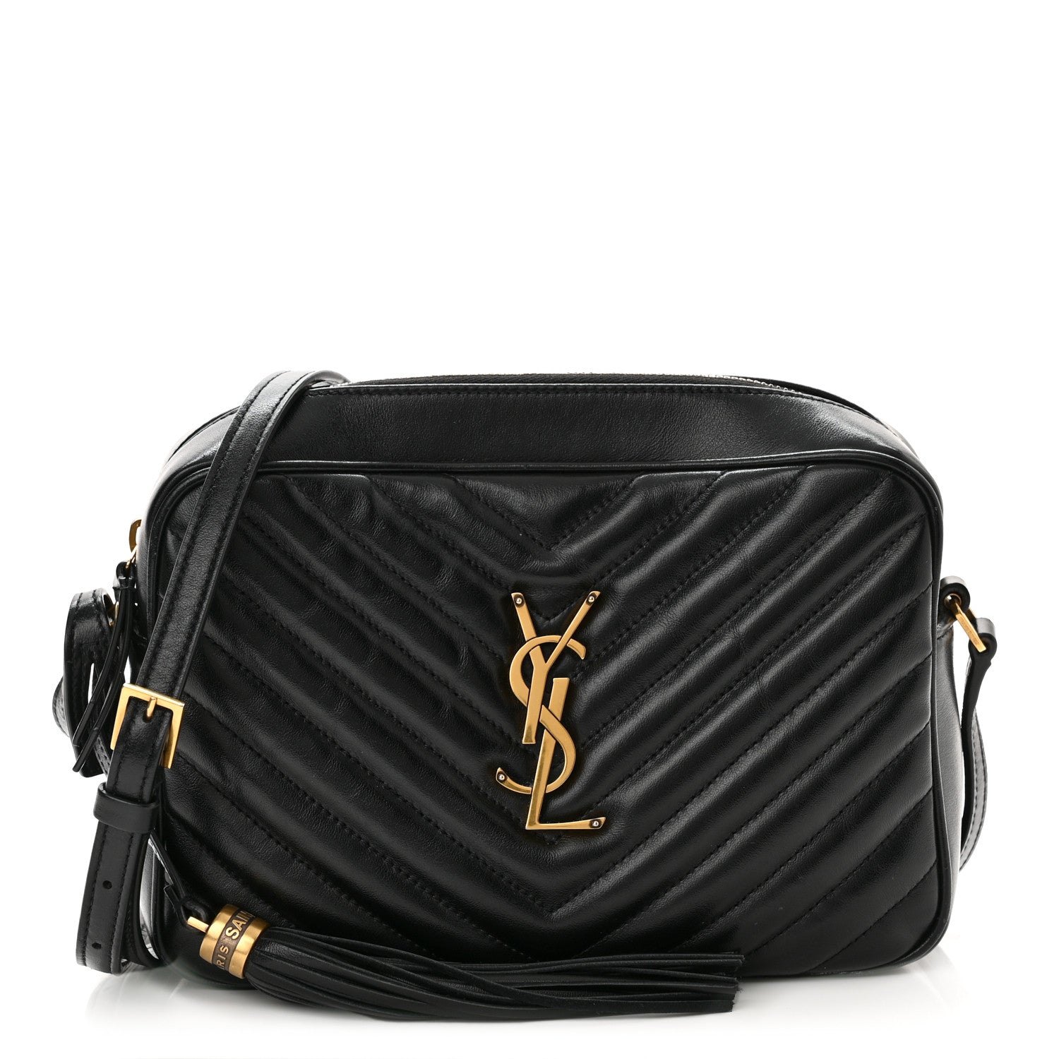 Saint Laurent Calfskin Matelasse Monogram Lou Camera Bag Black 1 of 11