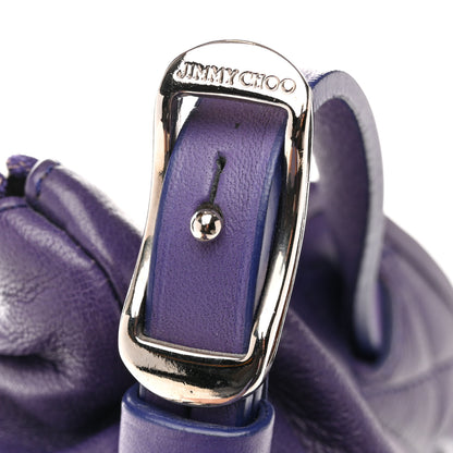 Jimmy Choo Soft Vachetta Medium Biker Saddle Chain Satchel Viola 12 of 14