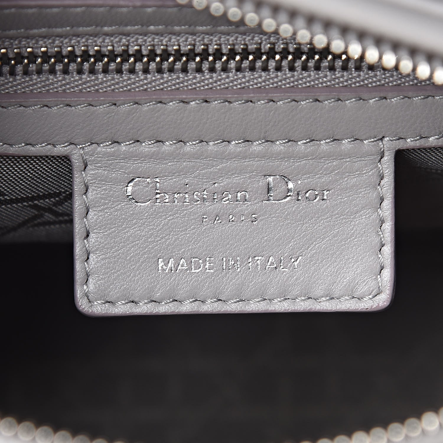 Christian Dior Lambskin Cannage Medium Lady Dior Grey 6 of 13