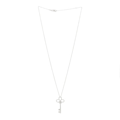 Roberto Coin 18K White Gold Diamond Tiny Treasures Key Pendant Necklace 3 of 6