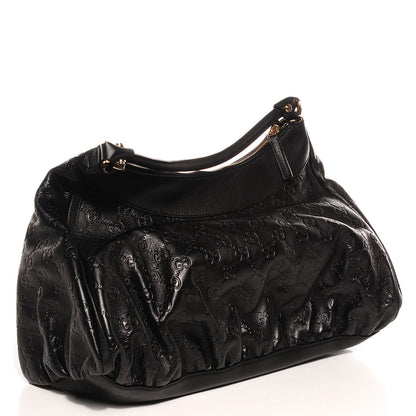 Gucci Guccissima Large D Gold Hobo Black 3 of 9