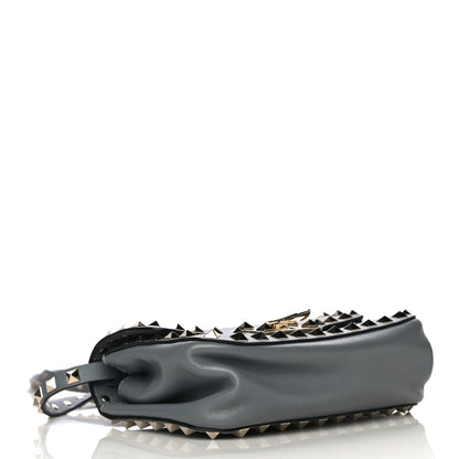 Valentino Garavani Vitello Mini Rockstud Flap Saddle Crossbody Bag Light Stone 3 of 15