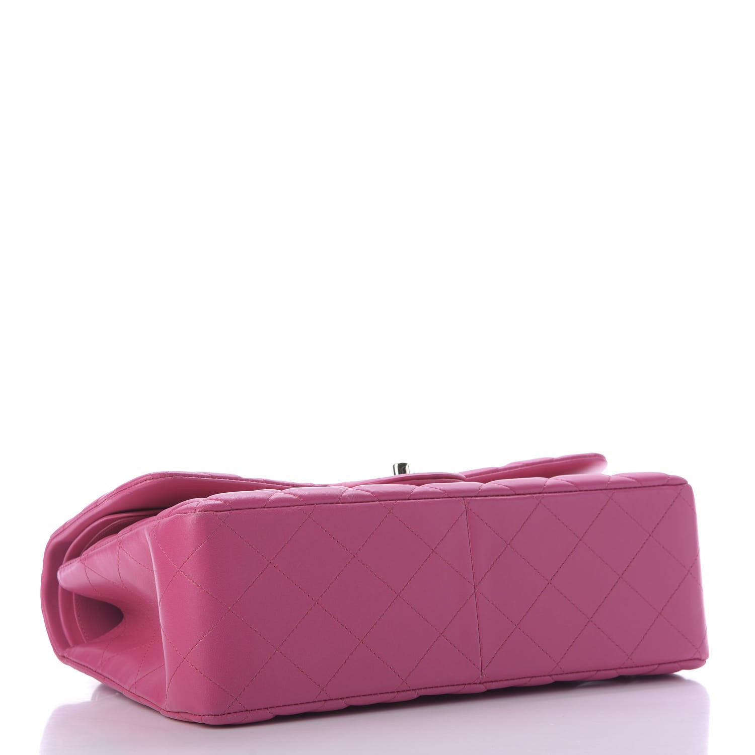 Chanel Lambskin Quilted Jumbo Double Flap Fuchsia 4 of 10