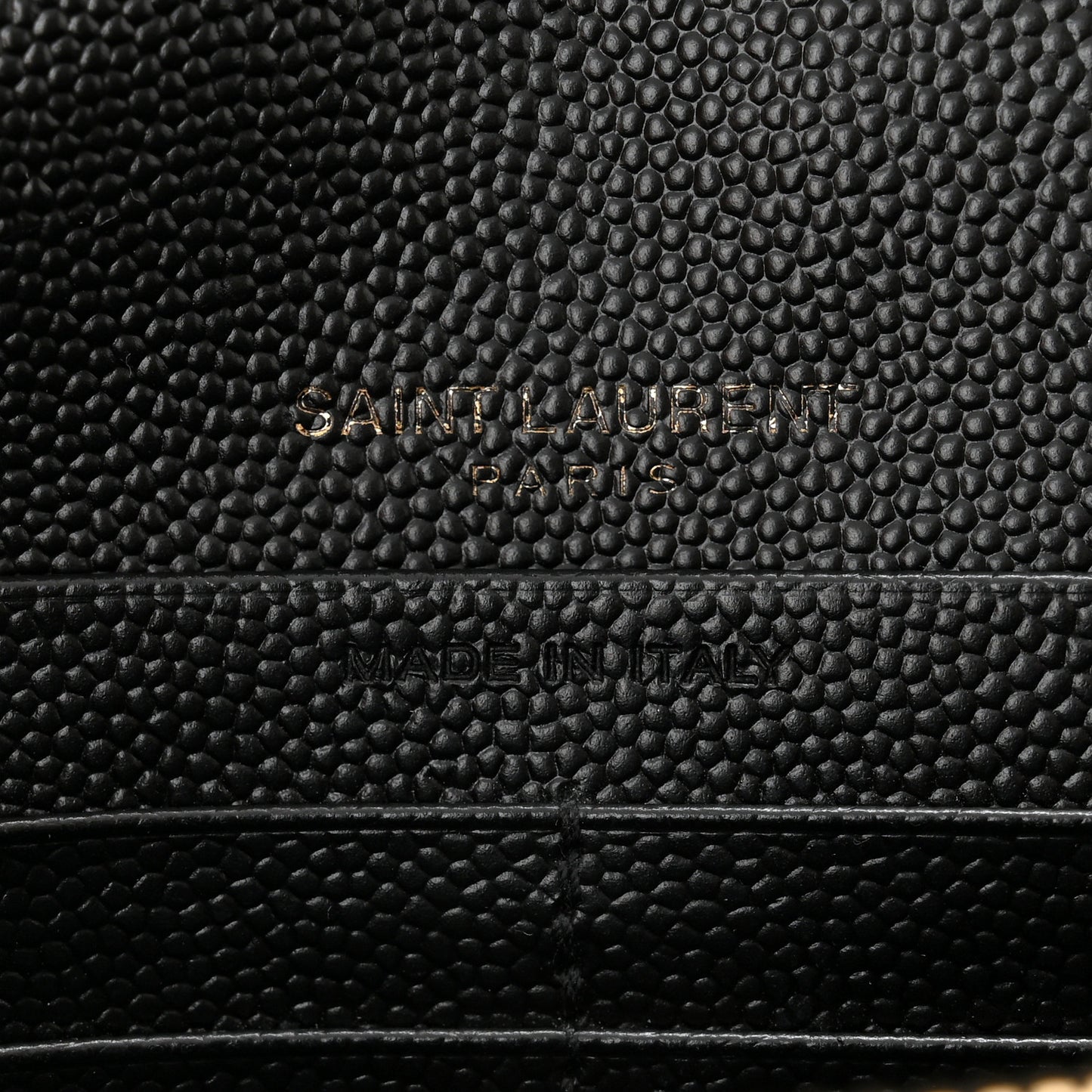 Grain De Poudre Matelasse Chevron Monogram Chain Wallet Black