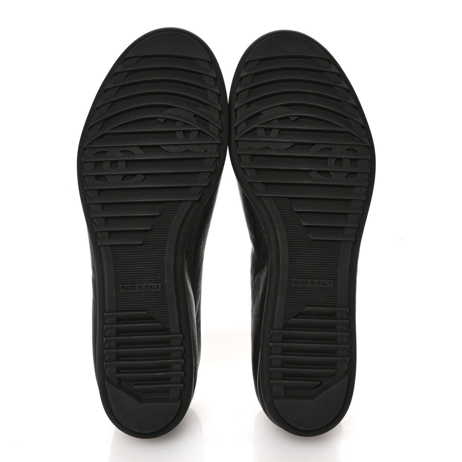Chanel Lambskin Cap Toe CC Mary Jane Flats 40 Black 6 of 10