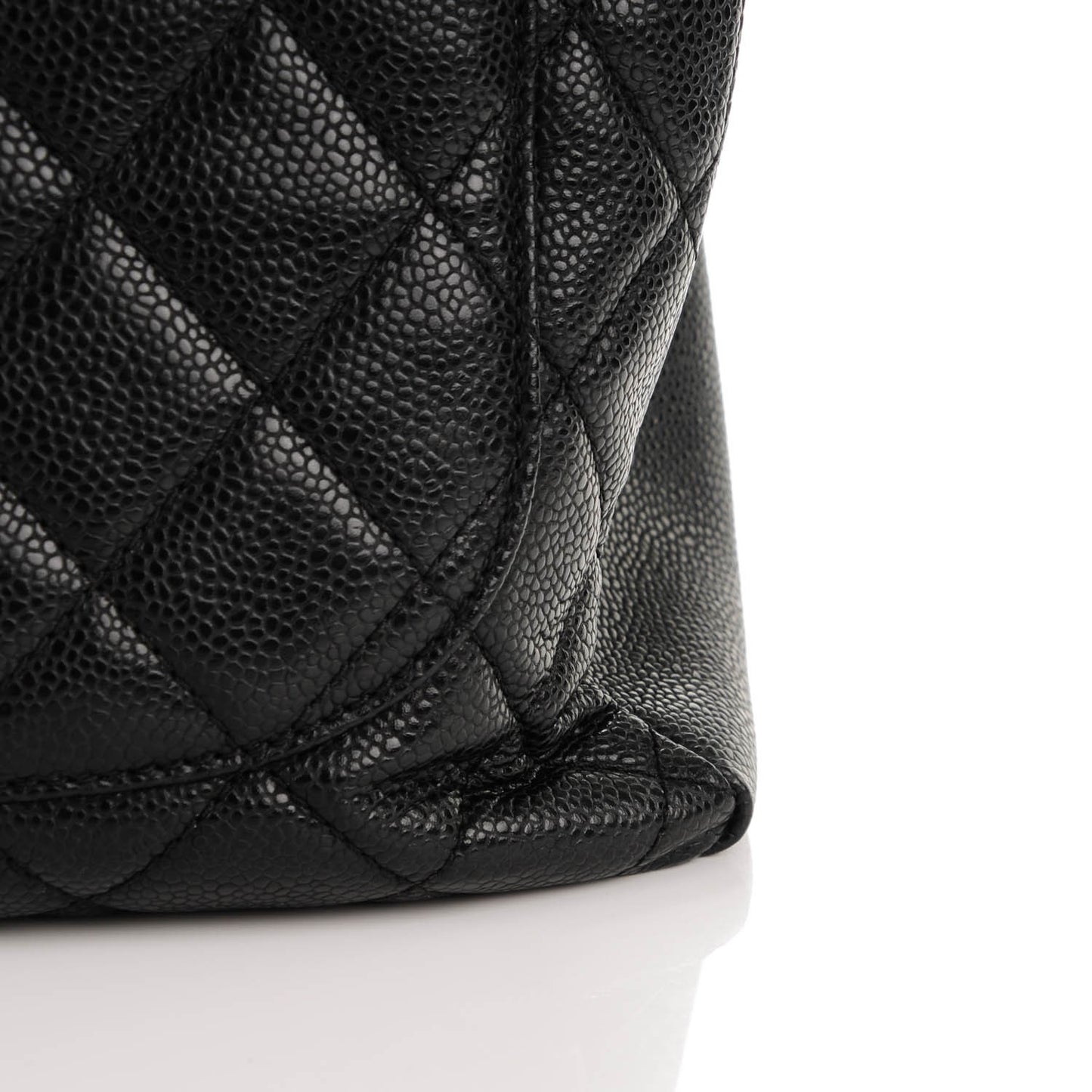 Caviar Quilted Grand Shopping Tote GST Black