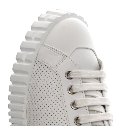 Hermes Perforated Calfskin Cross Sneakers 36 White 11 of 12
