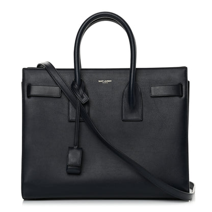 Saint Laurent Smooth Calfskin Small Double Face Sac De Jour Marine Black 1 of 11