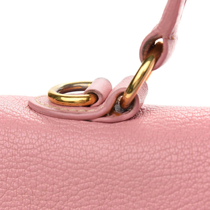 Miu Miu Goatskin Madras Shopping Tote Rosa 8 of 16
