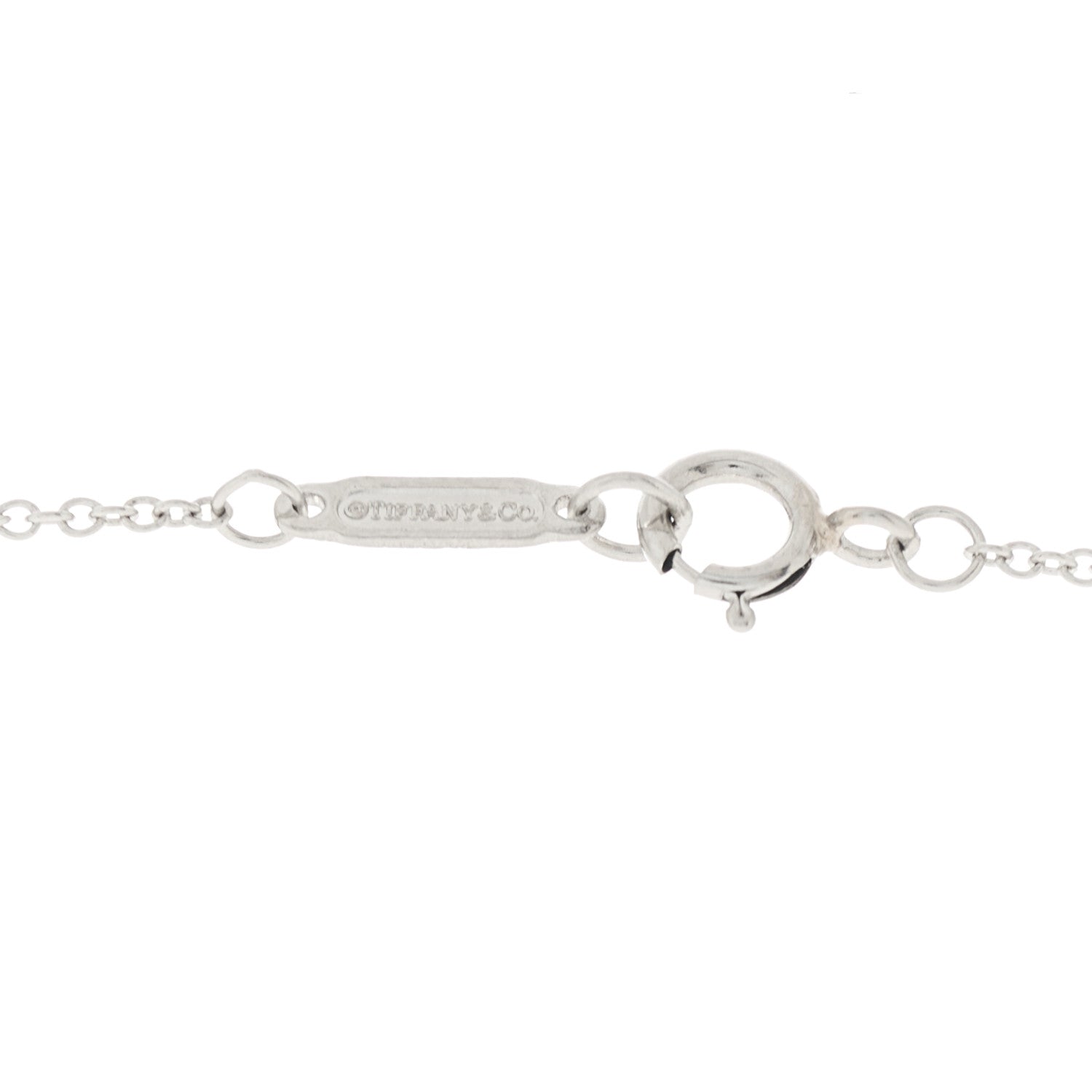 Tiffany Platinum Diamond .41ct Fleur De Lis Key Pendant Necklace 5 of 7