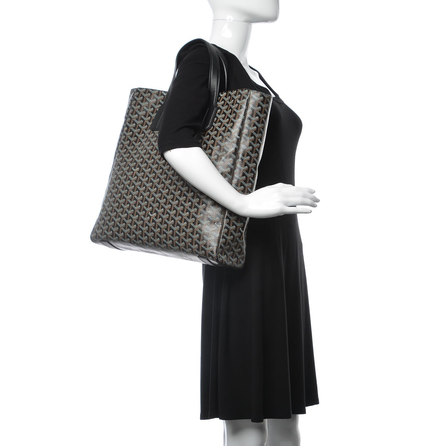 Goyard Goyardine Voltaire III Tote Black 2 of 7