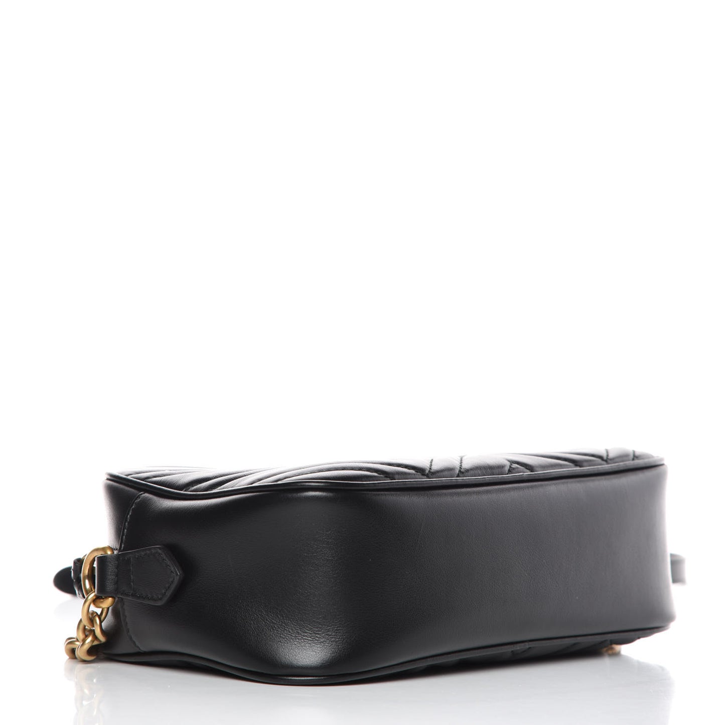 Calfskin Matelasse Small GG Marmont Chain Shoulder Bag Black