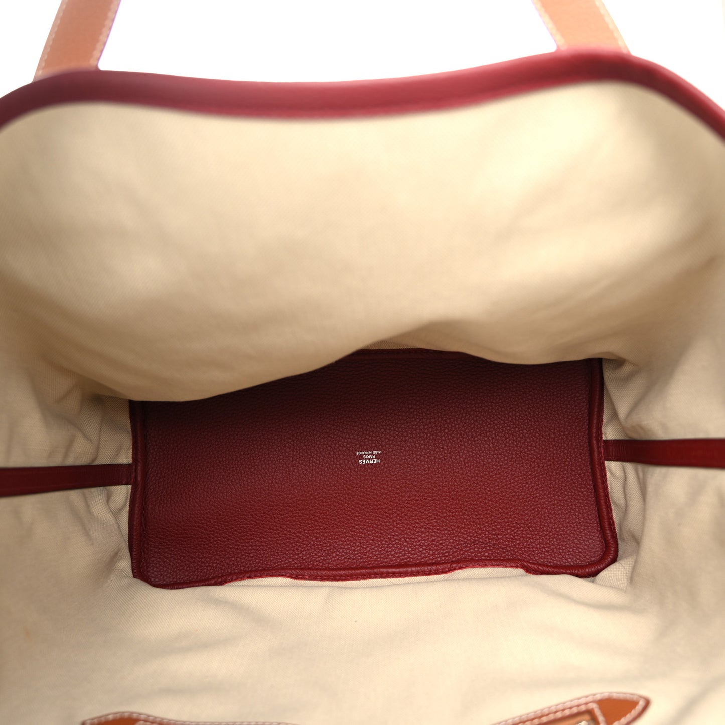 Canvas Taurillon Clemence Pursangle Tote Beton Gold Rouge H Capucine Beton