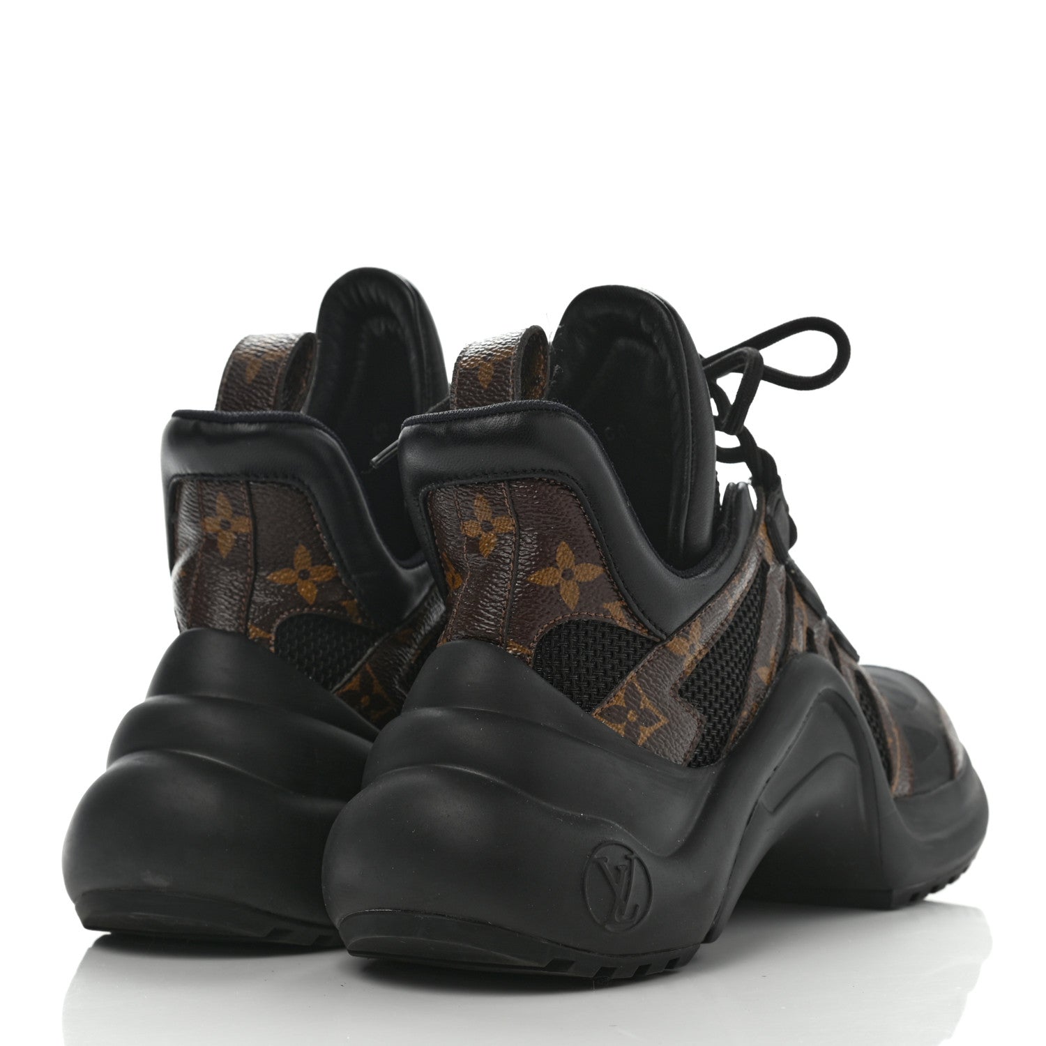 Louis Vuitton Calfskin Patent Monogram LV Archlight Sneakers 37 Black 4 of 10