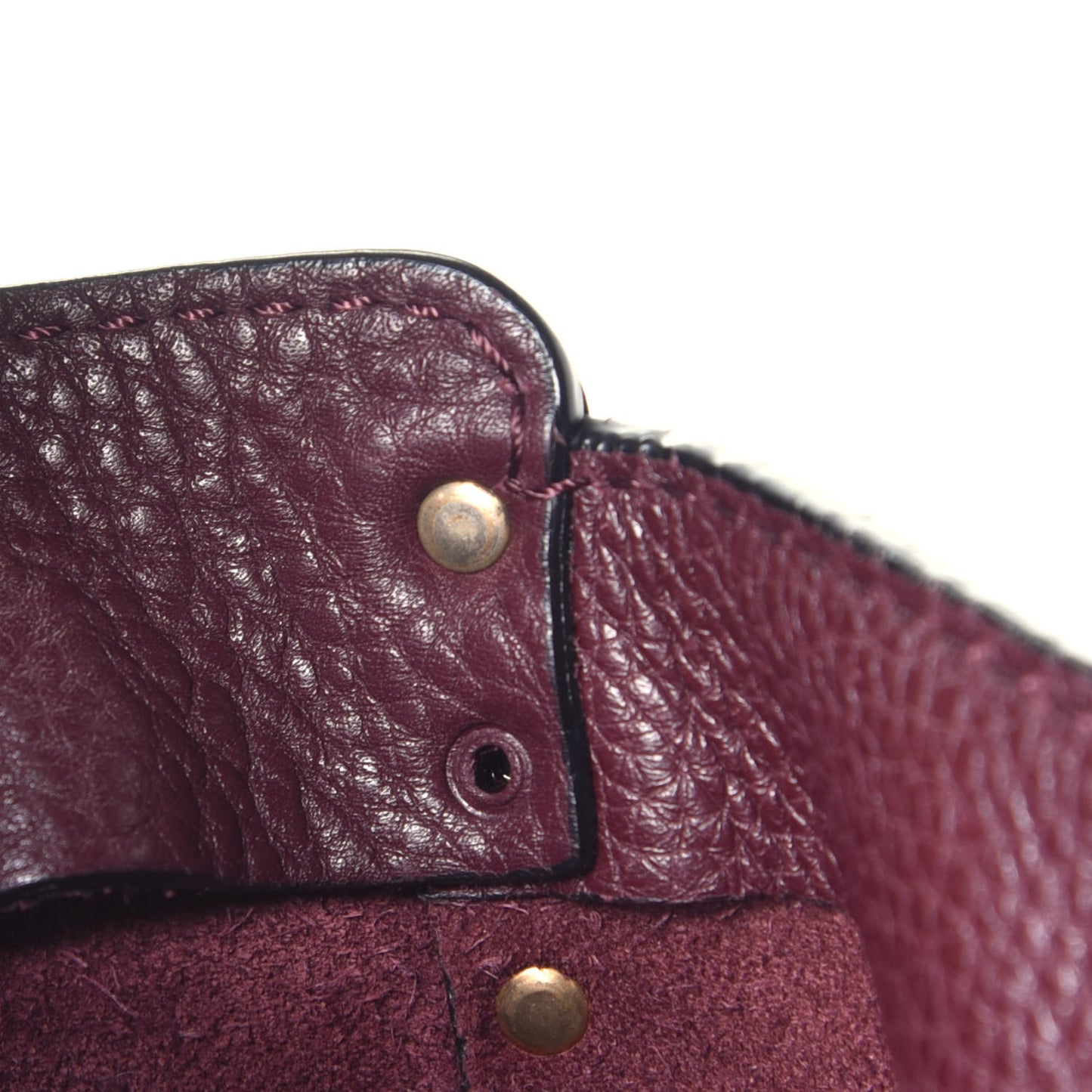 Pebbled Calfskin Medium Rockstud Tote Rubin
