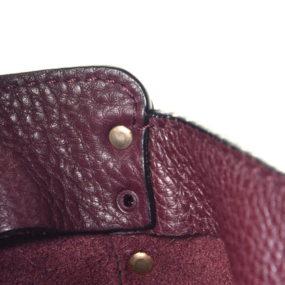 Valentino Garavani Pebbled Calfskin Medium Rockstud Tote Rubin 10 of 10
